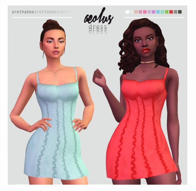 Aeolus mini dress at Arethabee » Sims 4 Updates