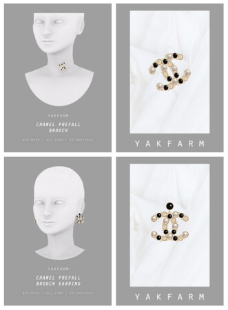 19 Prefall Collection: Brooch & Earrings at Yakfarm