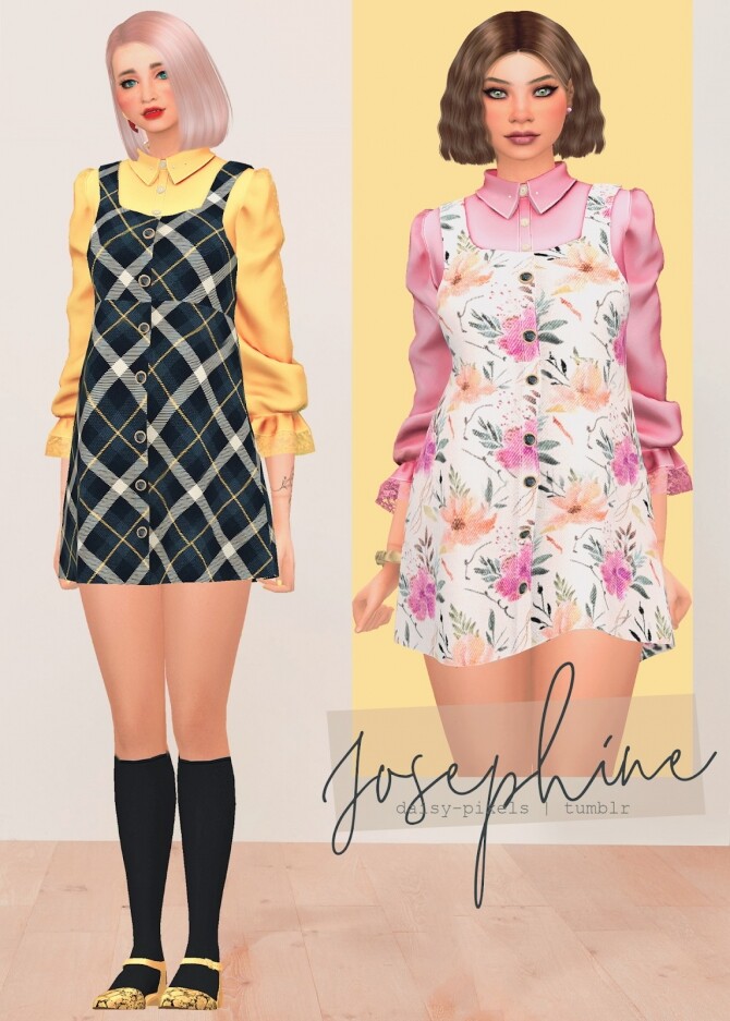Sims 4 Josephine Dress at Daisy Pixels