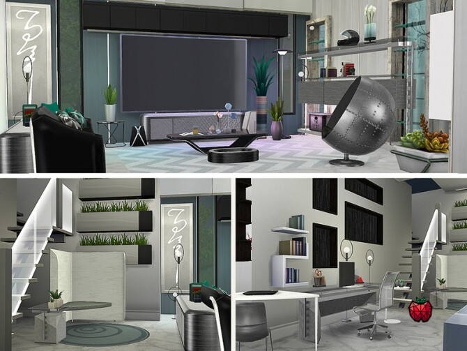 Sims 4 Cassandra futuristic home by melapples at TSR