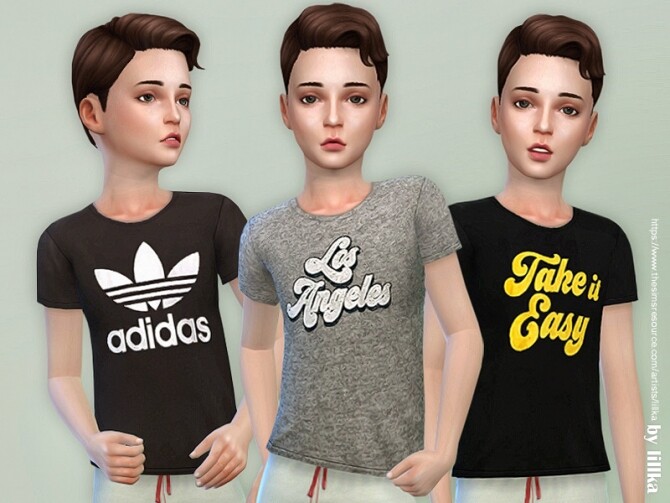 Sims 4 T Shirt Collection for Boys P16 by lillka at TSR