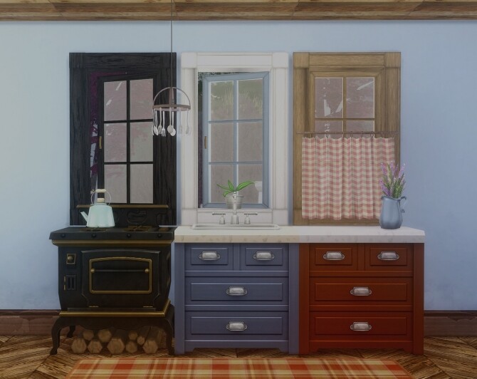 Sims 4 Scent of Autumn windows and doors set by Pocci at Garden Breeze Sims 4