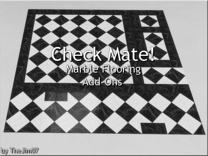 Sims 4 Check Mate! Marble Flooring Add Ons by TheJim07 at Mod The Sims