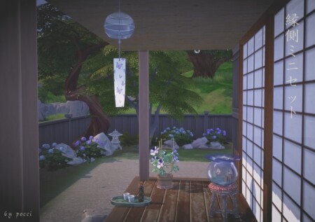 Engawa mini set by Pocci at Garden Breeze Sims 4