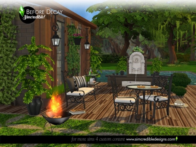 Sims 4 Before Decay garden set by SIMcredible at TSR