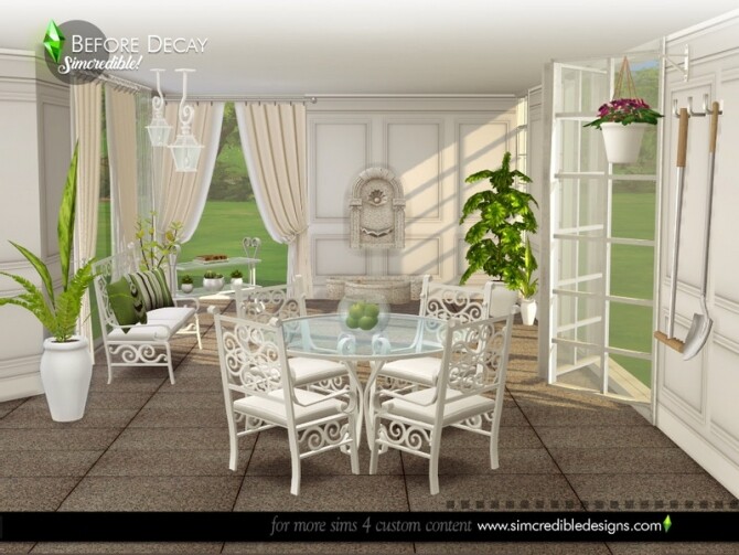 Sims 4 Before Decay garden set by SIMcredible at TSR
