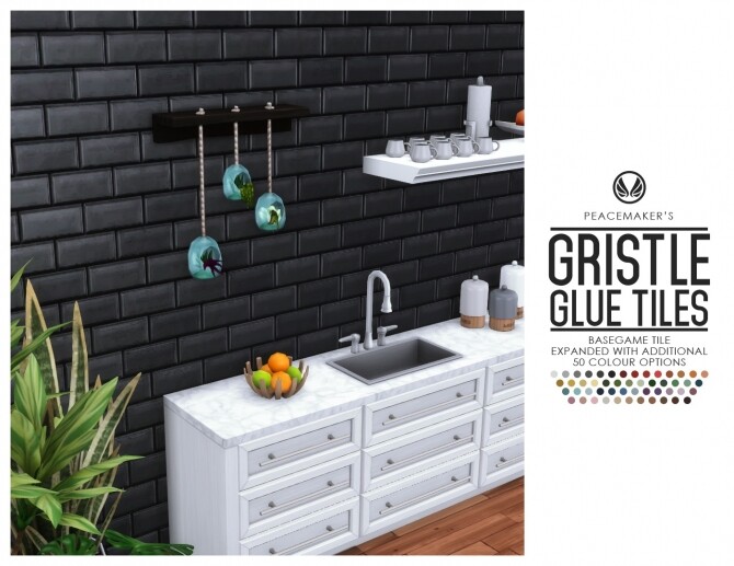 Sims 4 Gristle Glue Tiles Expanded in 50 Shades at Simsational Designs