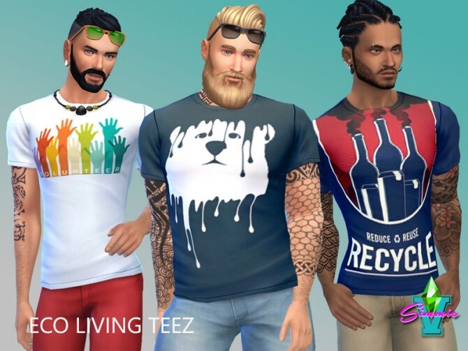 Sims 4 Eco Living Teez by SimmieV at TSR