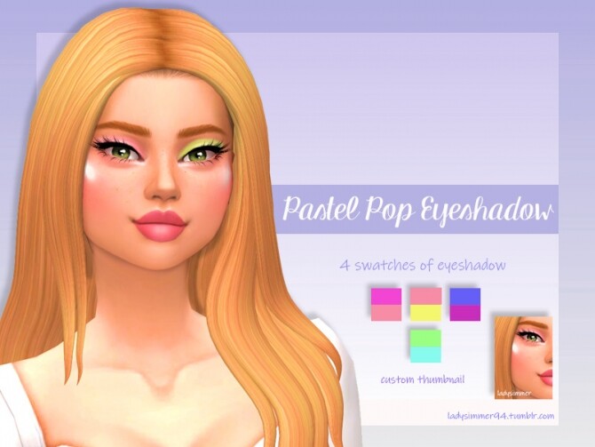 Sims 4 Pastel Pop Eyeshadow by LadySimmer94 at TSR