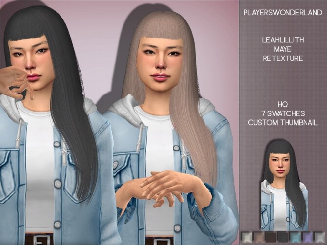 Sims 4 Leahlillith Maye Hair Retexture by PlayersWonderland at TSR