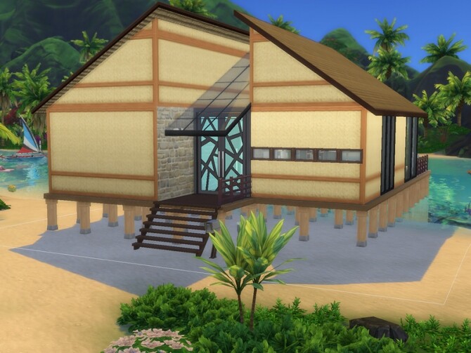 Sims 4 Simple Beach House by pagicence at TSR