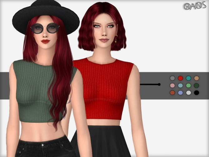 Sleeveless Jumbo Rib Top by OranosTR at TSR » Sims 4 Updates