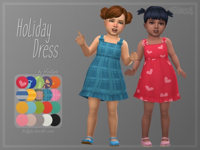 Sims 4 Holiday Dress by Trillyke at TSR