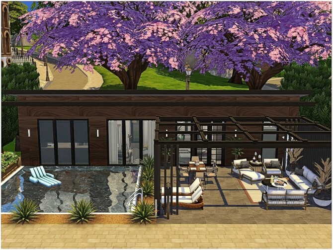 Sims 4 SunnySide home by lotsbymanal at TSR