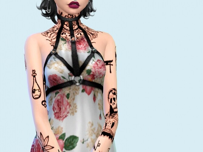 Sims 4 Harness Dress by Saruin at TSR