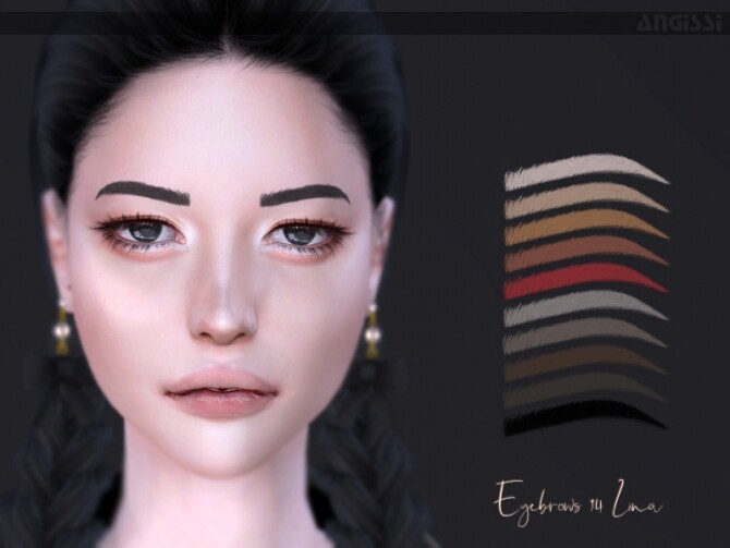 Sims 4 Eyebrows 14 Lina by ANGISSI at TSR