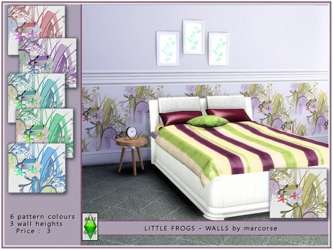 Sims 4 Little Frogs Walls by marcorse at TSR