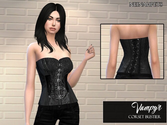Sims 4 Vampyr Corset Bustier by neinahpets at TSR