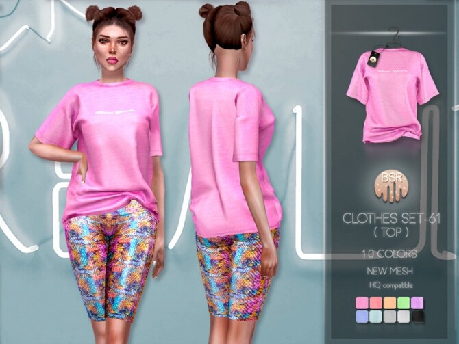 Sims 4 Clothes SET 61 TOP BD238 by busra tr at TSR