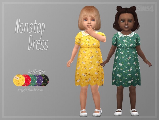 Sims 4 Nonstop Dress by Trillyke at TSR