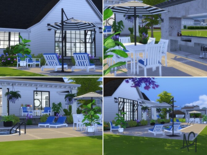 Sims 4 INDUSTRIAL FARMHOUSE by ALGbuilds at TSR