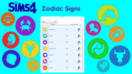 Zodiac Traits 1.1 by Radiophobe at Mod The Sims