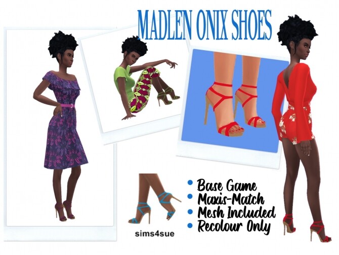 Sims 4 MADLEN’S ONIX SHOES at Sims4Sue