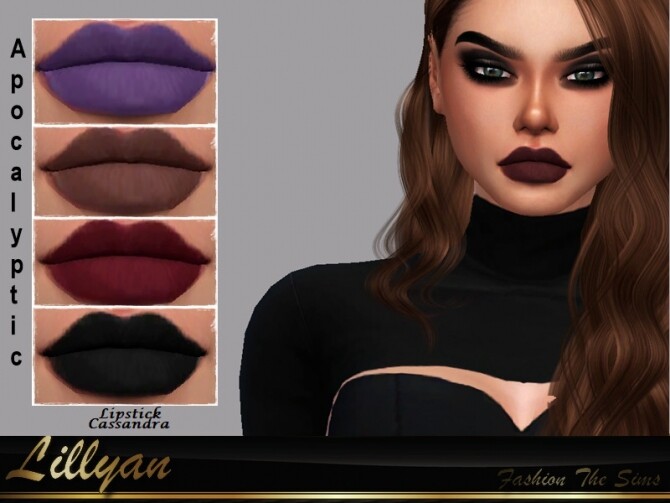 Sims 4 Lipstick Cassandra Apocalyptic by LYLLYAN at TSR