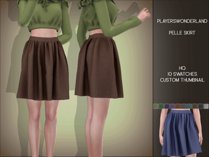 Sims 4 Pelle Skirt by PlayersWonderland at TSR