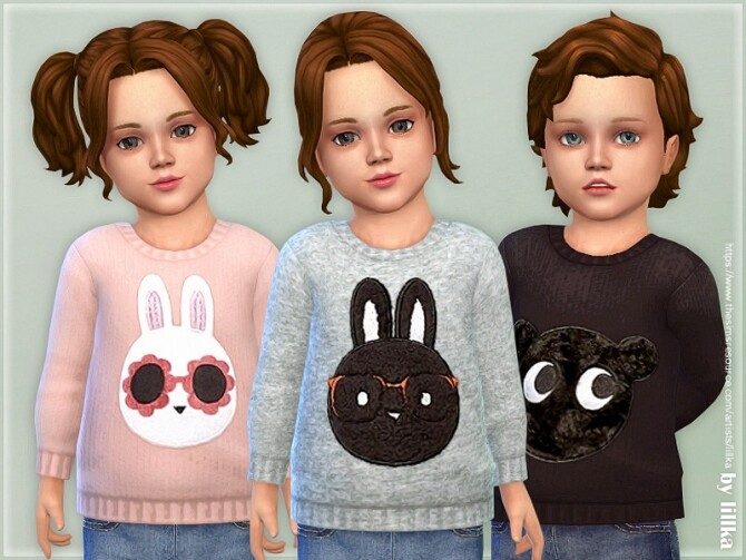 Sims 4 Cozy Animal Sweater 03 by lillka at TSR