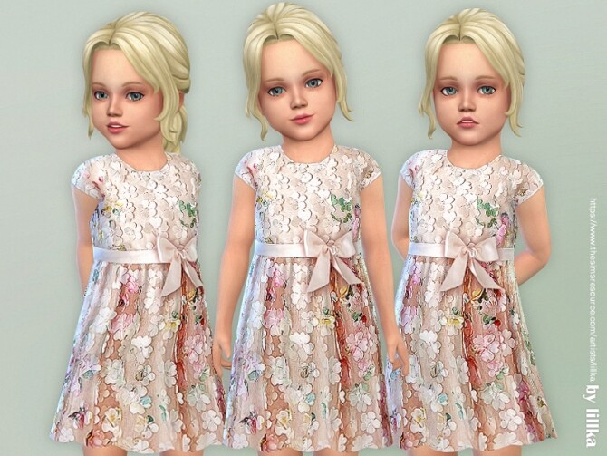 Sims 4 Florence Dress by lillka at TSR