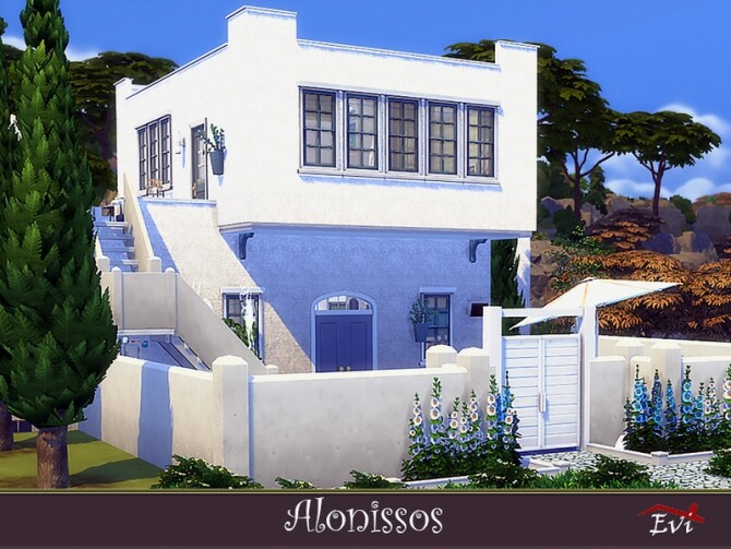 Sims 4 Alonissos house by evi at TSR