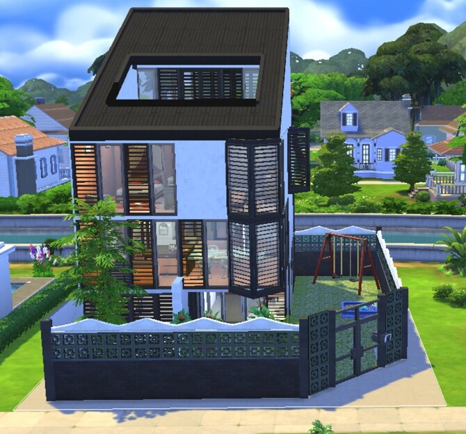 Sims 4 Corner House by valbreizh at Mod The Sims