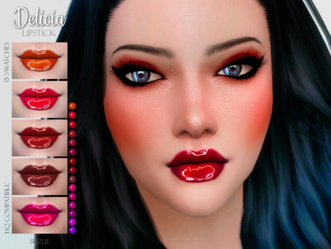 Sims 4 Delicia Lipstick N7 by Suzue at TSR