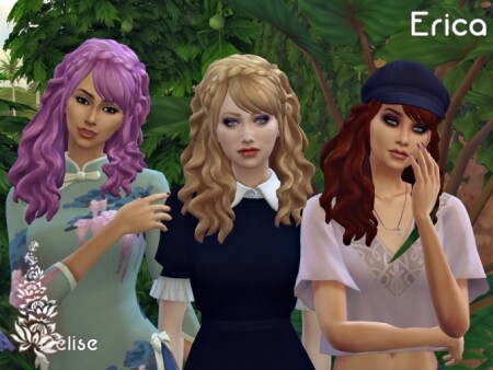Erica hair recolors by Delise at Sims Artists