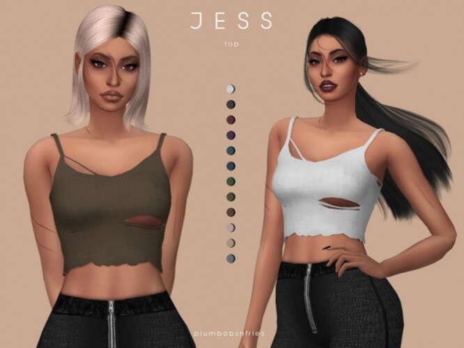 Jess Top By Plumbobs N Fries At Tsr Sims 4 Updates