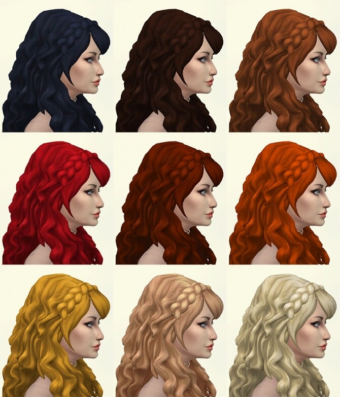 Sims 4 Erica hair recolors by Delise at Sims Artists