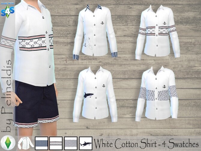 Sims 4 Shorts and Shirt Summer Set by Pelineldis at TSR