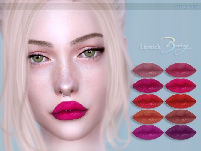 Sims 4 Lipstick Berry by ANGISSI at TSR