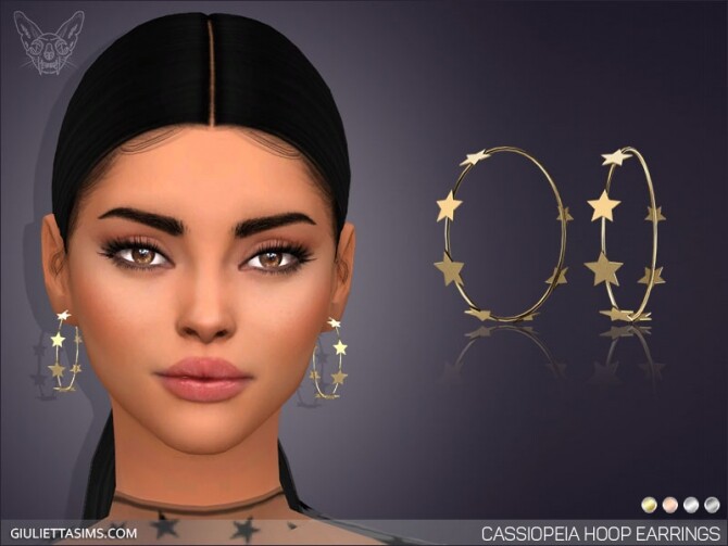 Sims 4 Cassiopeia Hoop Earrings at Giulietta