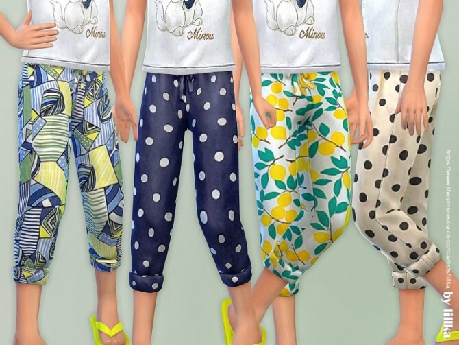 Sims 4 Summer Pants for Girls 02 by lillka at TSR