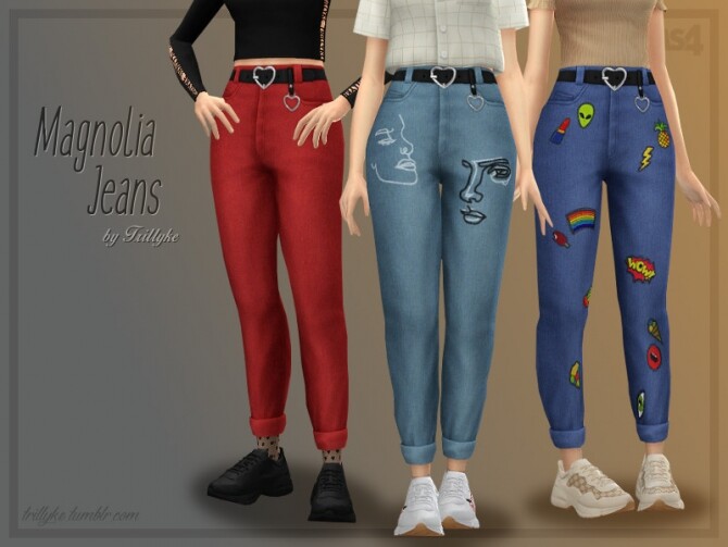 Sims 4 Magnolia Jeans by Trillyke at TSR