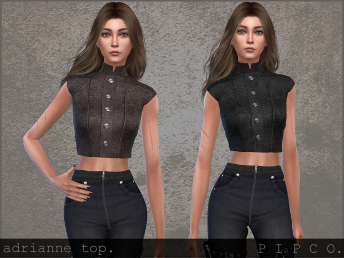 Adrianne top by Pipco at TSR » Sims 4 Updates