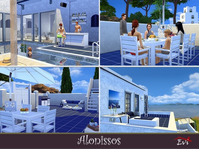 Sims 4 Alonissos house by evi at TSR