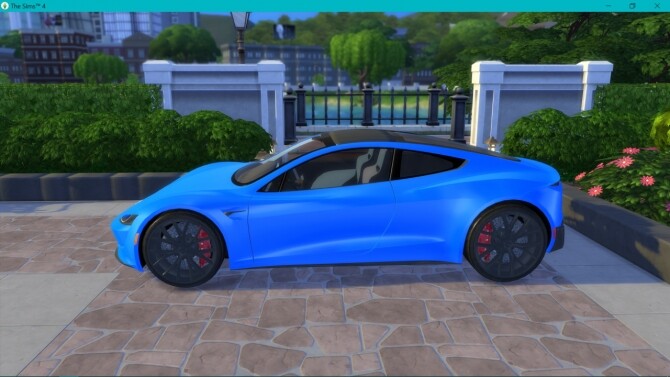 Sims 4 Tesla Roadster 2.0 at LorySims