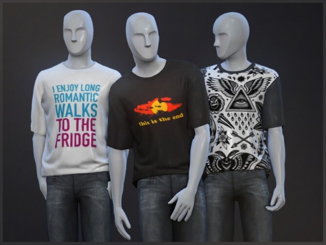 Sims 4 Wasted t shirts by sugar owl at TSR