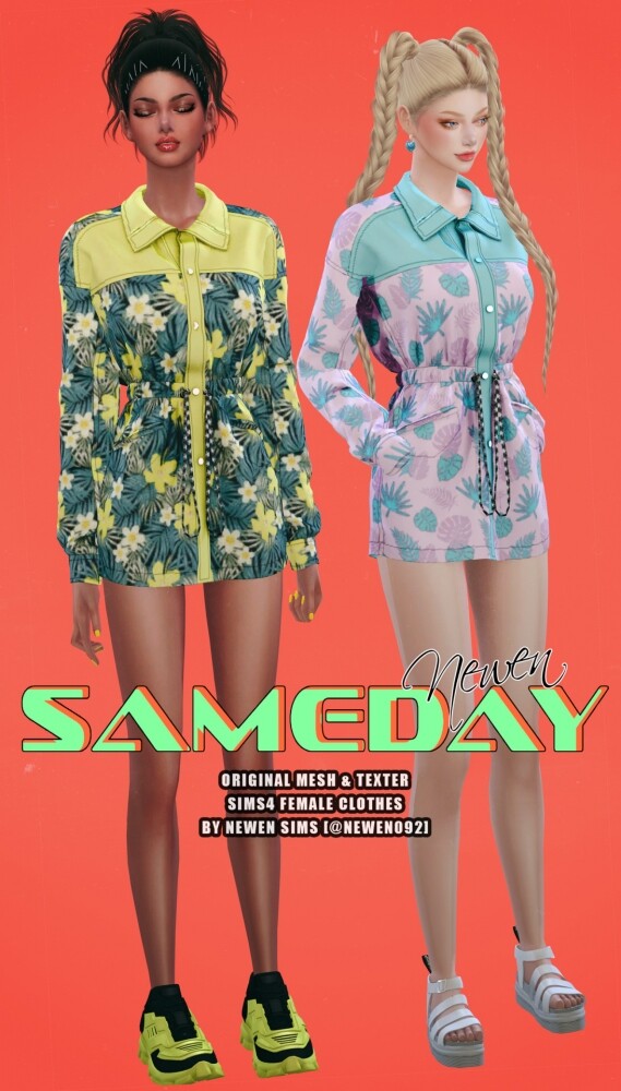 Sims 4 Sameday set: jackets and skirt at NEWEN