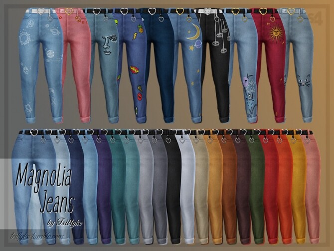 Sims 4 Magnolia Jeans by Trillyke at TSR