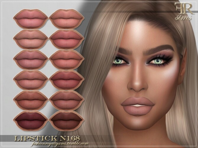 Sims 4 FRS Lipstick N168 by FashionRoyaltySims at TSR