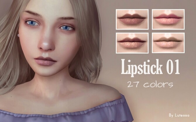 Sims 4 Lipstick 01 at Lutessa